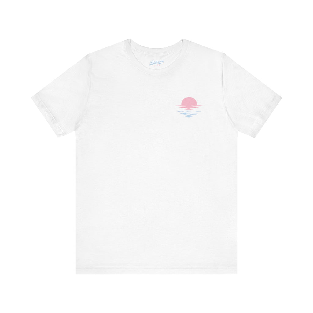 Pastel Sunset LakeBound Life Tee