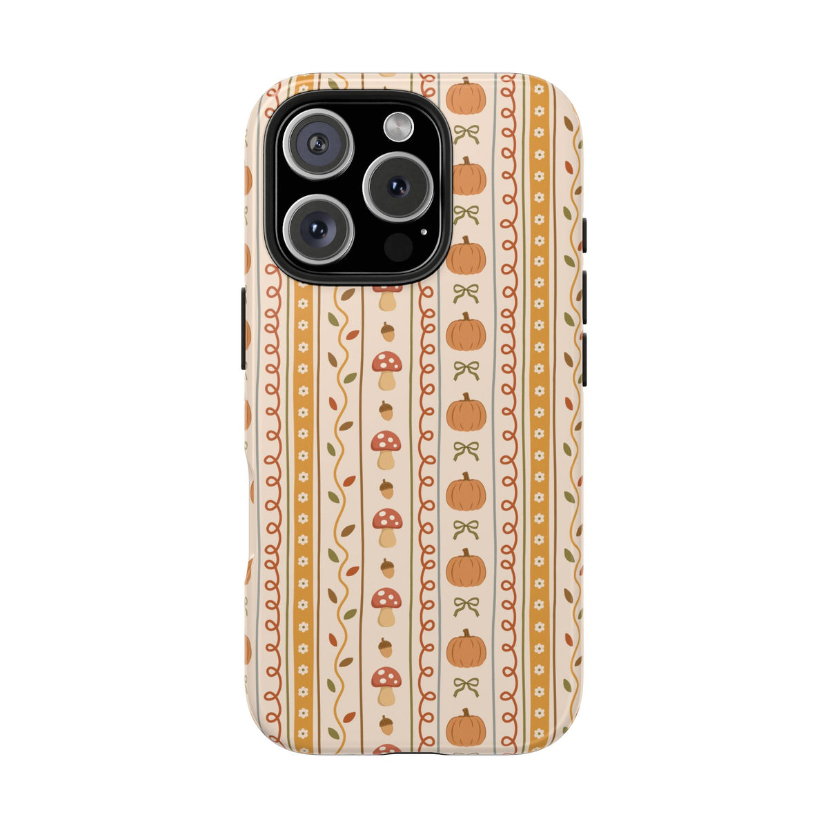Autumn Pumpkin Striped Phone Case