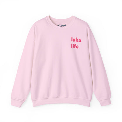 Lake Life Sweatshirt — Crewneck "lake life" Wave Design