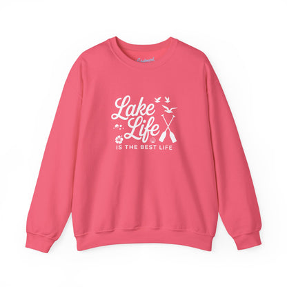 Lake Life Crewneck Sweatshirt — "Lake Life Is The Best Life" Cozy Pullover