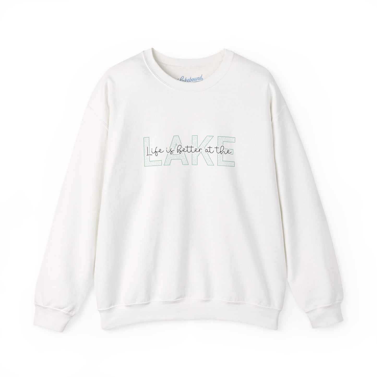 Lake Crewneck Sweatshirt — "Live a Better in the" Minimal Lakeside Pullover