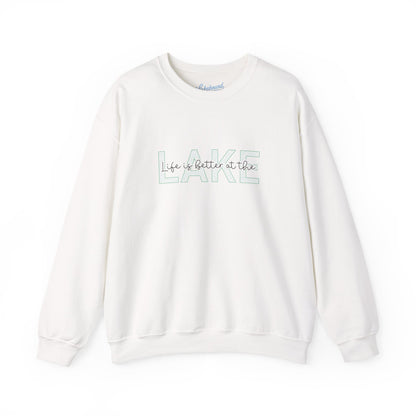 Lake Crewneck Sweatshirt — "Live a Better in the" Minimal Lakeside Pullover