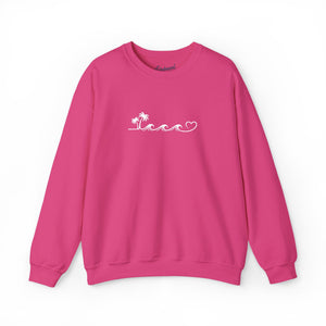 Ocean Wave Heart Embroidered Crewneck