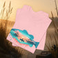 Sunset Fishing Tee — Dripping Fish Sunset Graphic T-Shirt