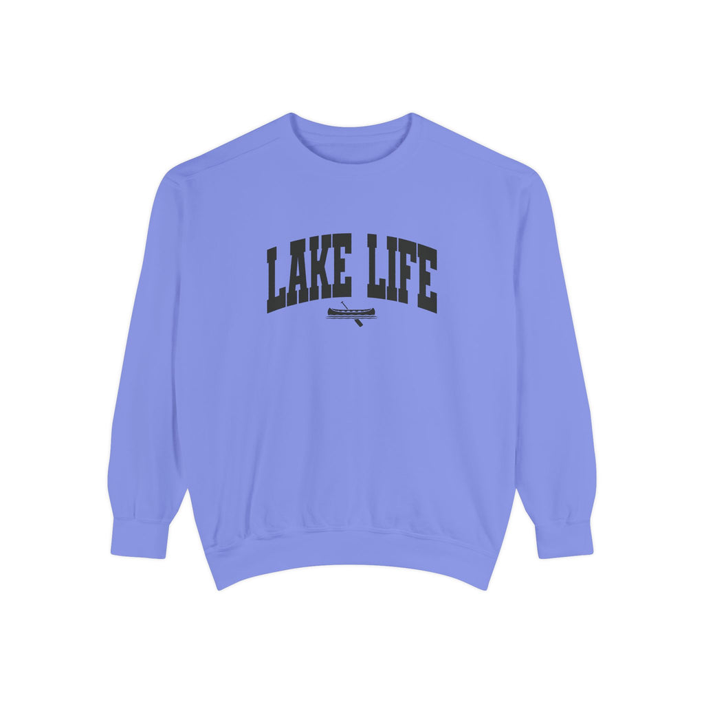Lake Life Canoe Graphic Crewneck Sweatshirt