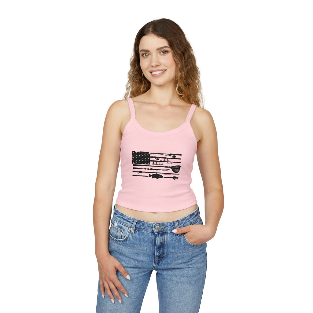 Fishing Flag Spaghetti Strap Tank