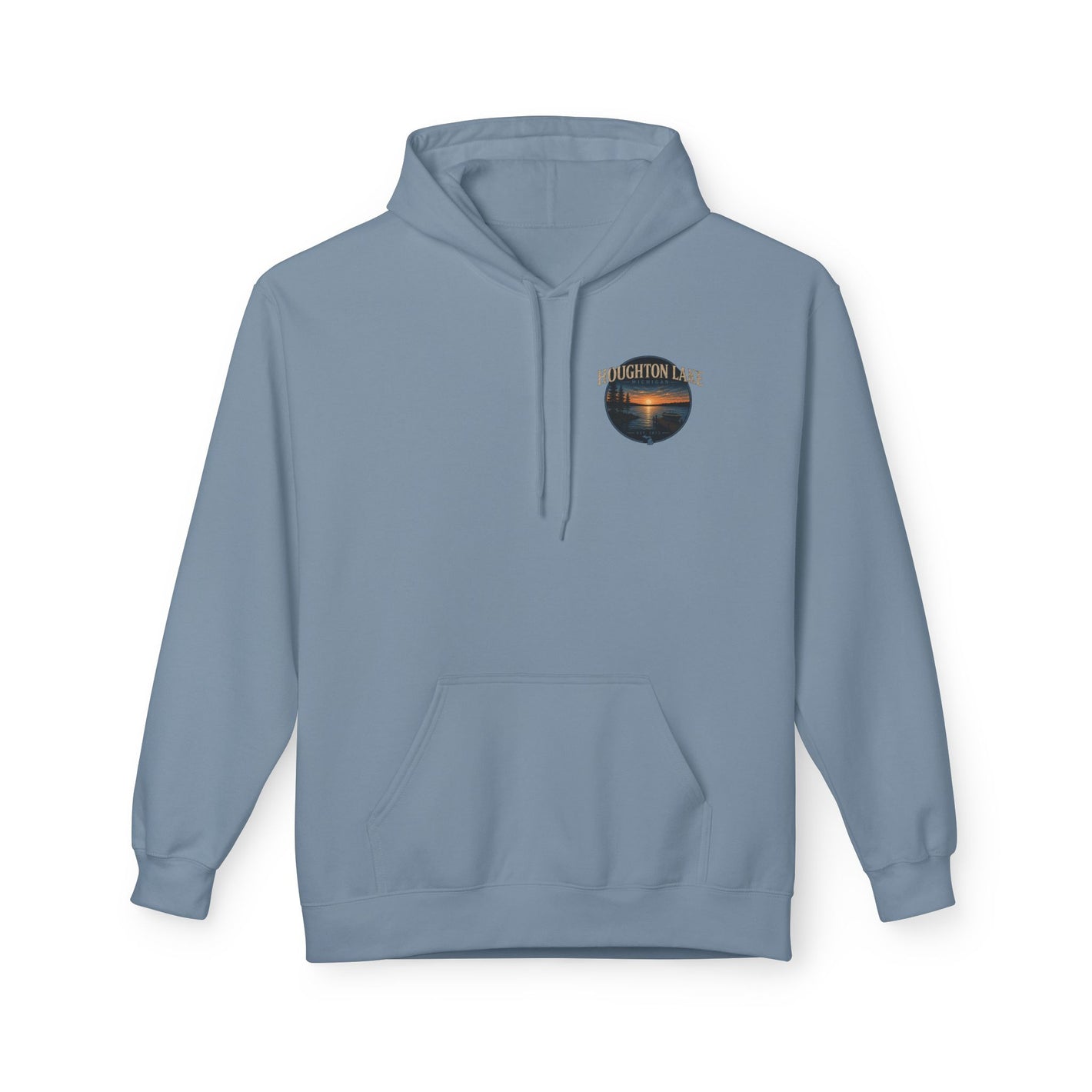 Houghton Lake Sunset Hoodie – Scenic Lake Graphic Sweatshirt