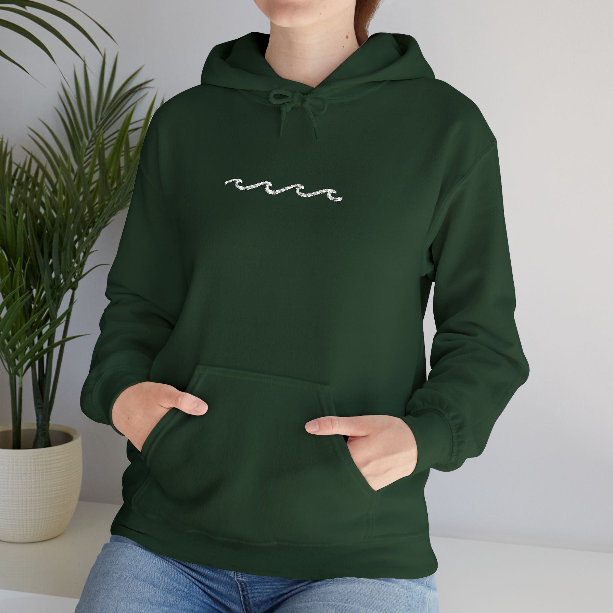 Embroidered Wave Hoodie