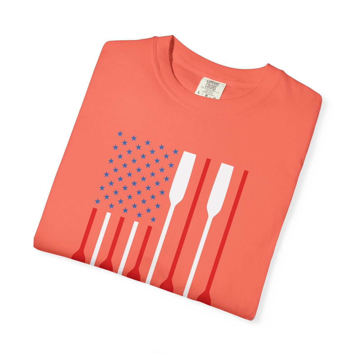 Rowing Oars American Flag T-Shirt