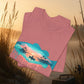 Sunset Fishing Tee — Dripping Fish Sunset Graphic T-Shirt