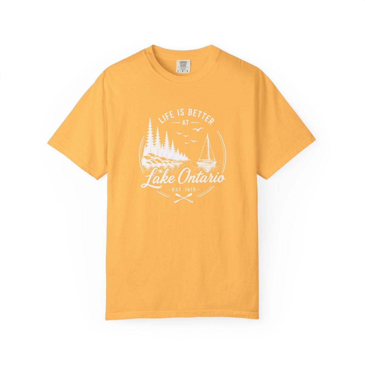 Lake Ontario Tee, Life Is Better at the Lake Sailboat Graphic