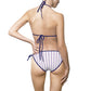 Striped Triangle Bikini Swimsuit — Women's Tie-Side Beachwear