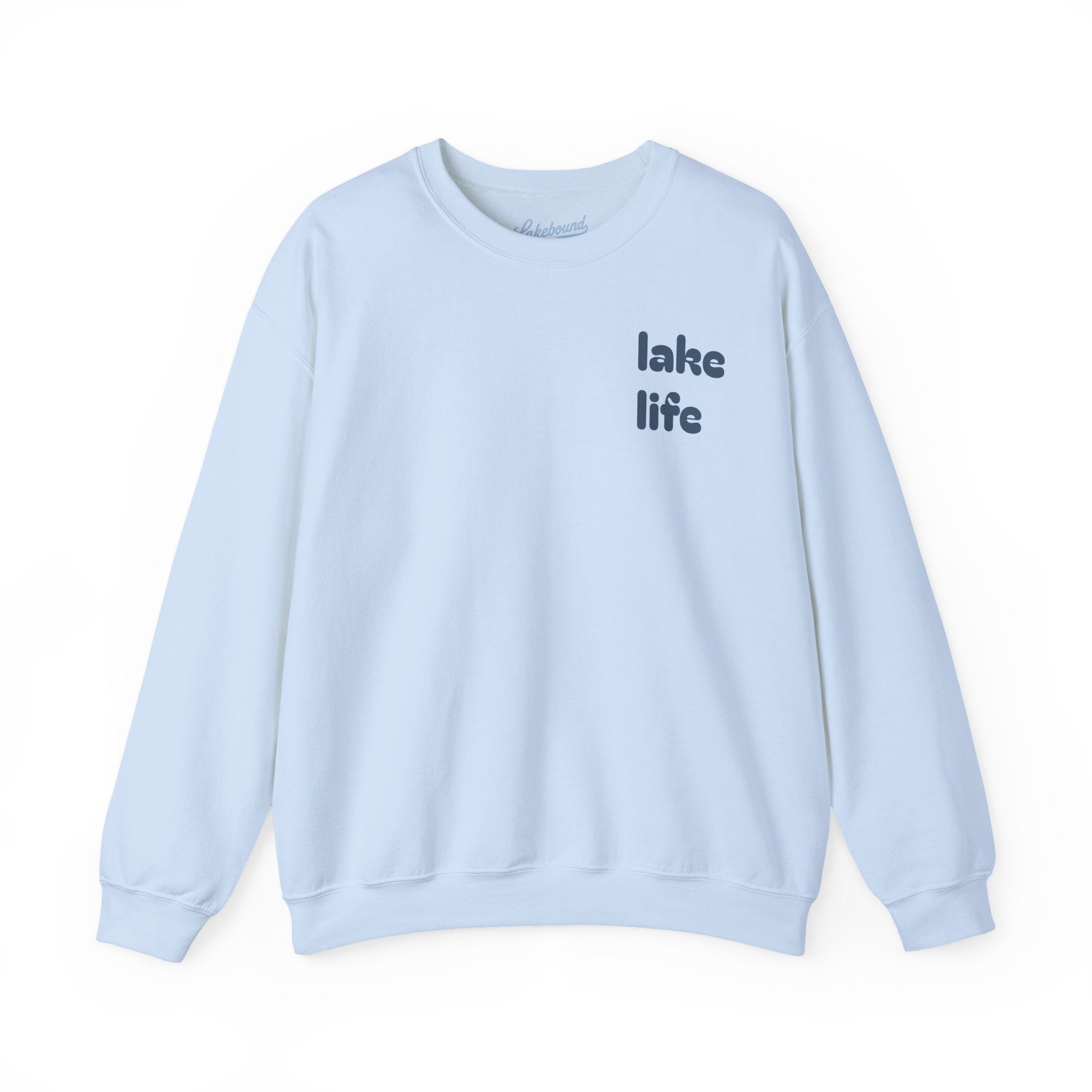 Lakebound Life Wave Front & Back Crewneck
