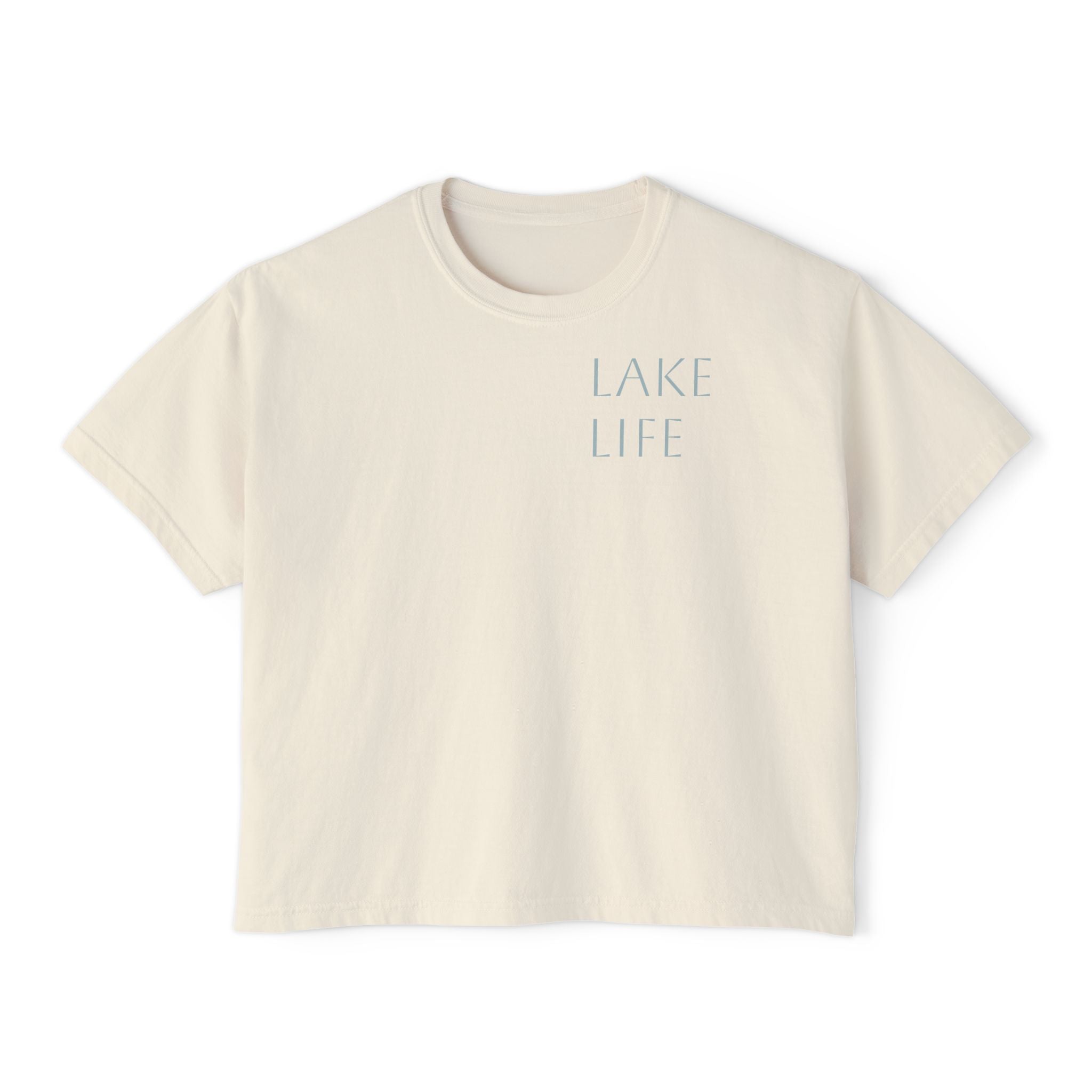 "Lake Life Good Company" Front & Back Cropped T-Shirt