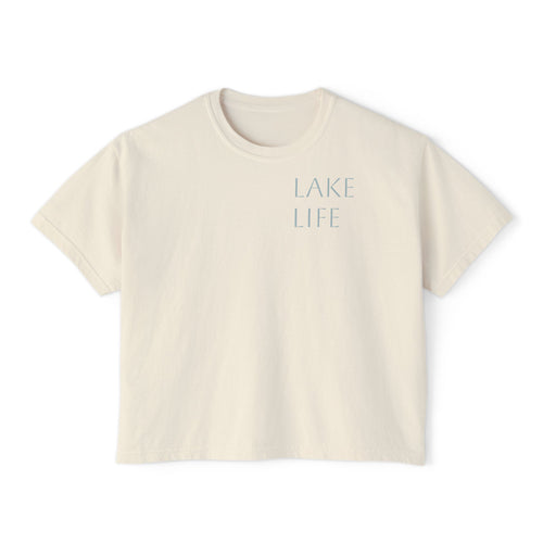 "Lake Life Good Company" Front & Back Cropped T-Shirt