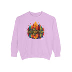 Autumn Lake Reflection Crewneck with Fall Tree Scene