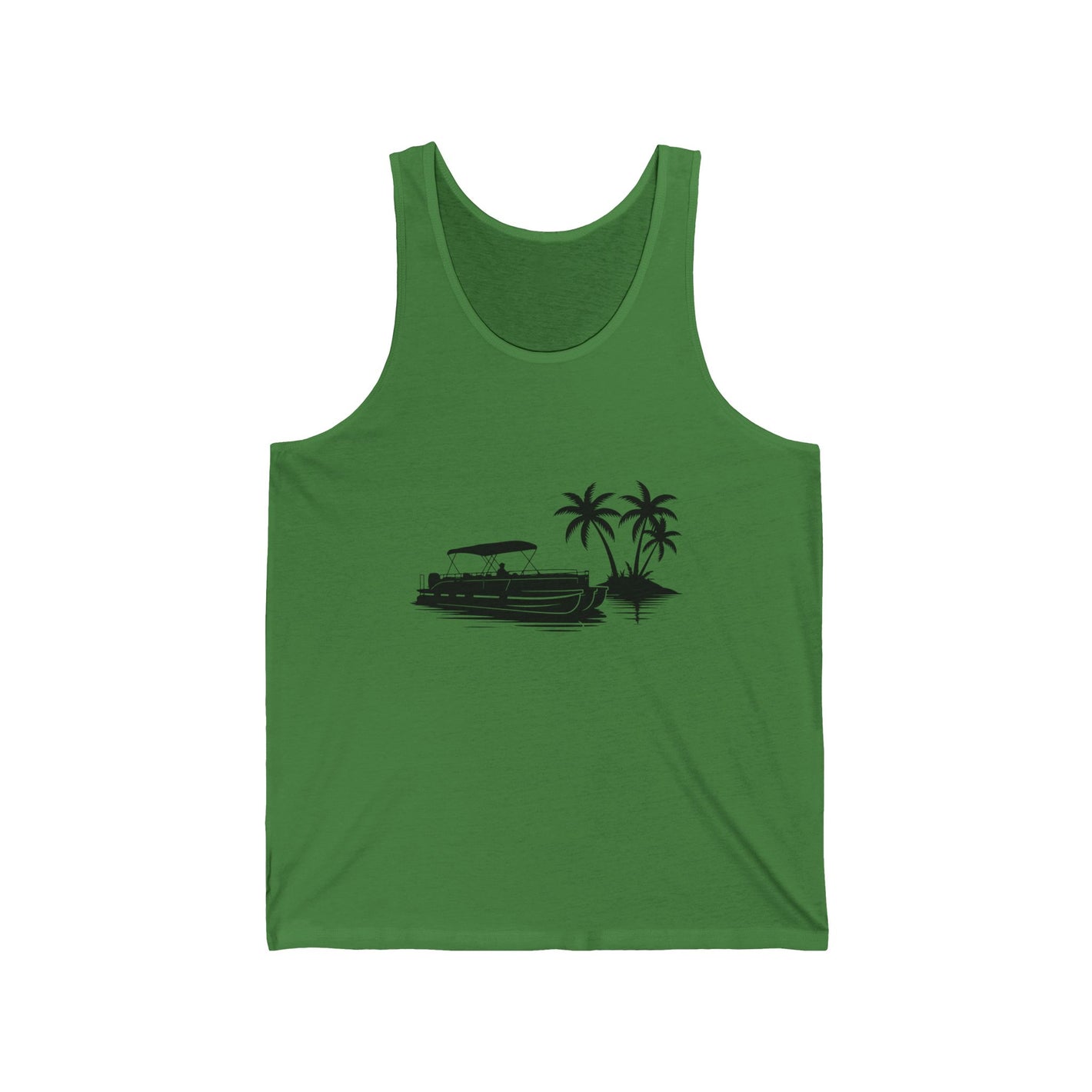 Lakeside Palm Shore Pontoon Boat Graphic Tank