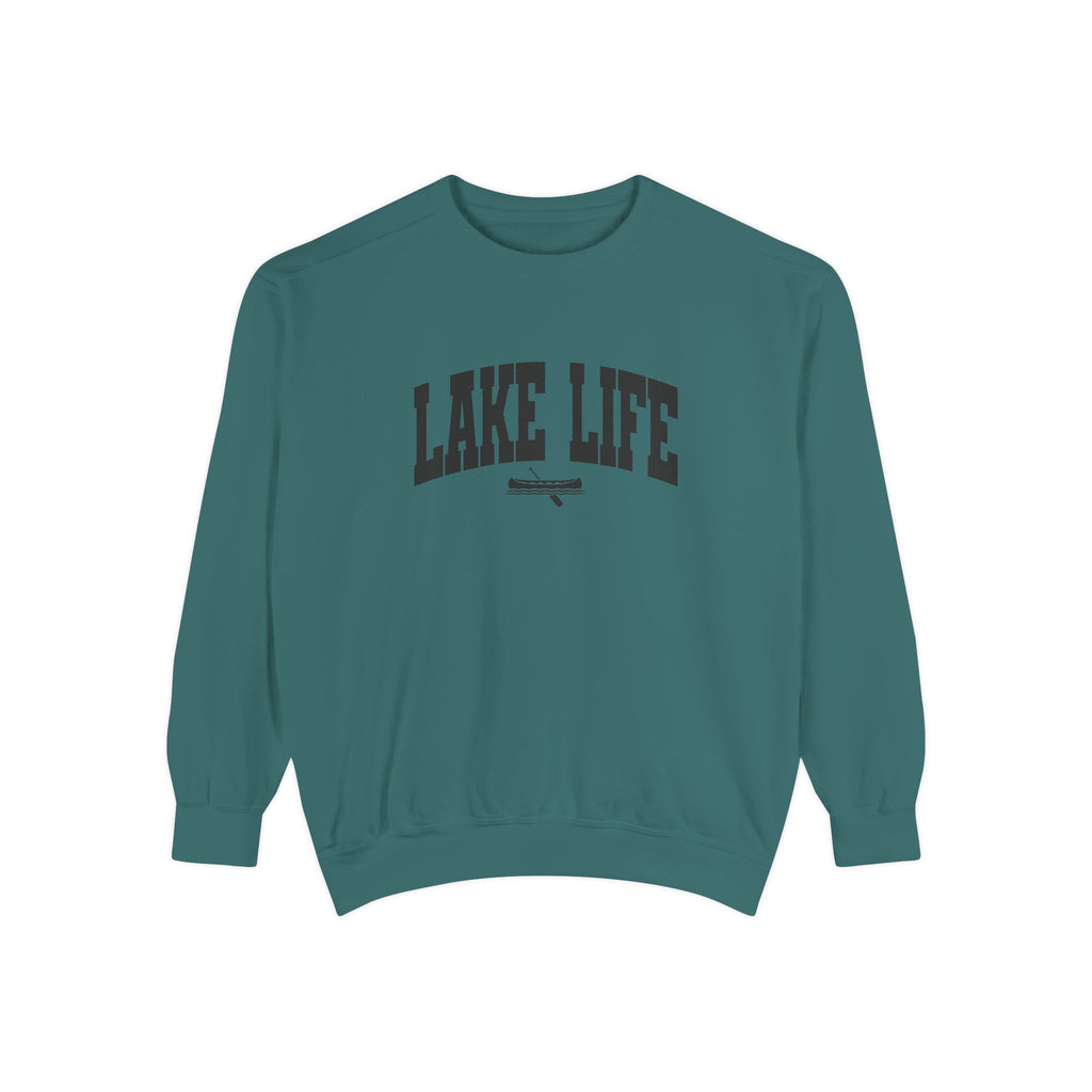 Lake Life Canoe Graphic Crewneck Sweatshirt