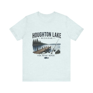 Houghton Lake Michigan Tee, Fun Lake Graphic
