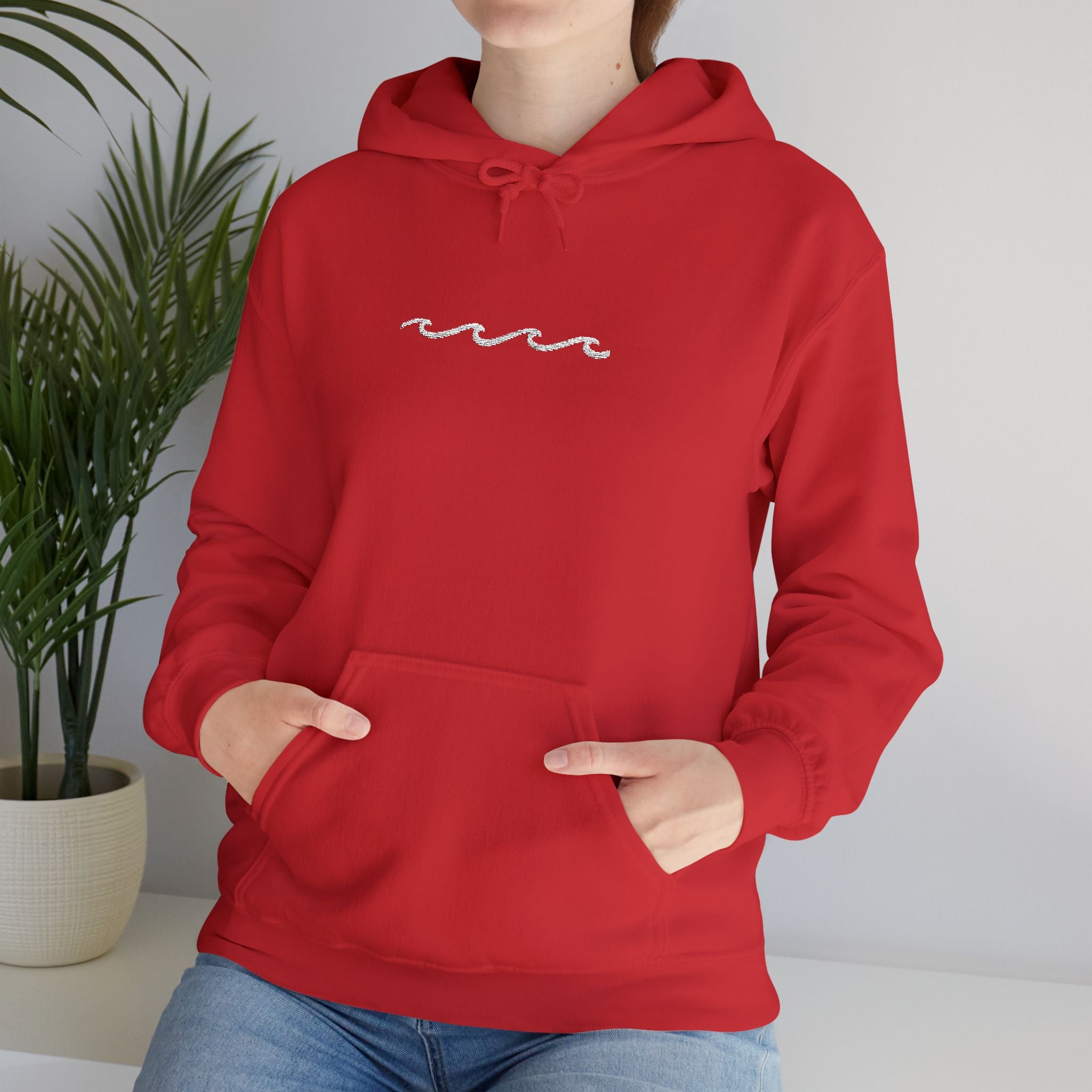 Embroidered Wave Hoodie