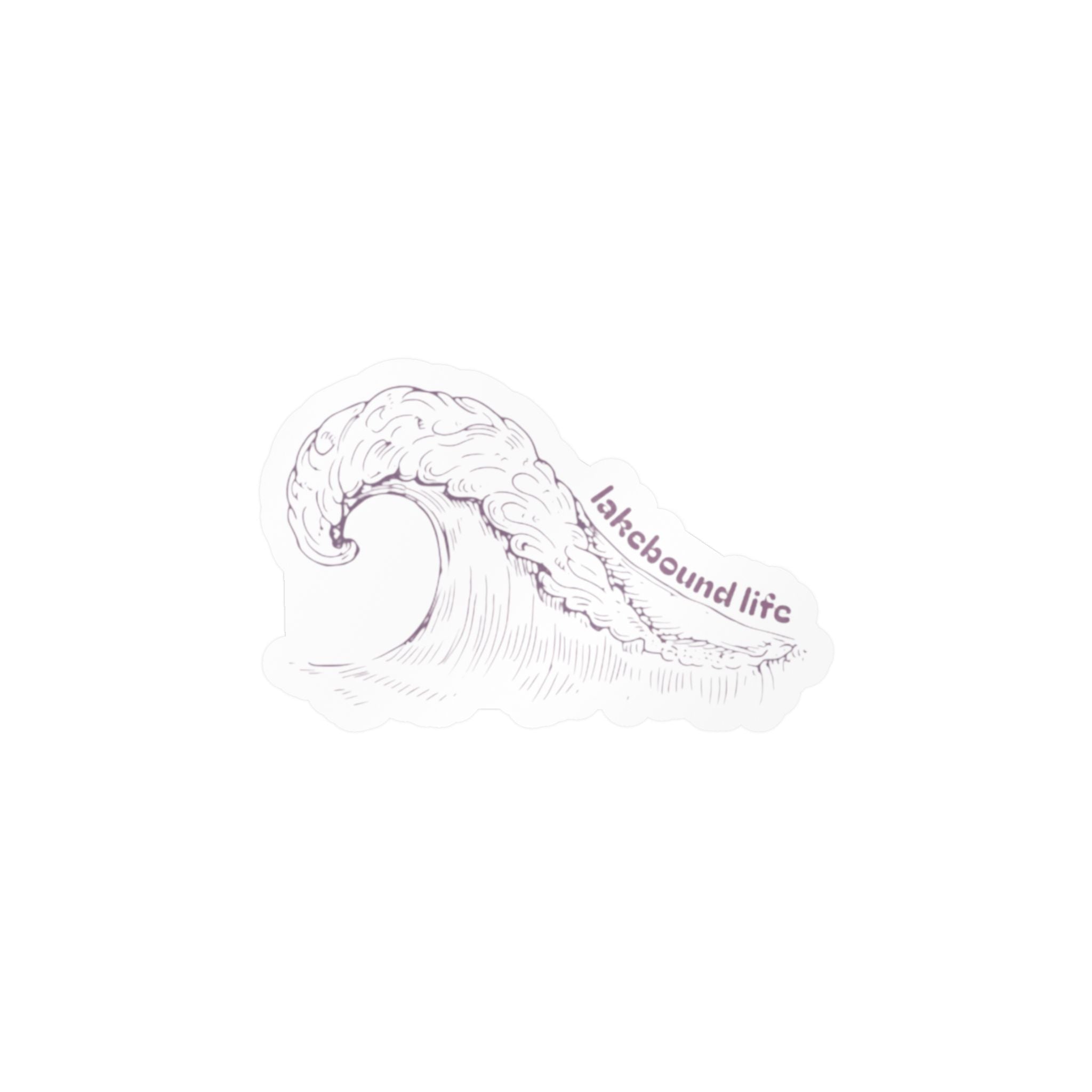 Lakebound Life Wave Purple Kiss-Cut Sticker