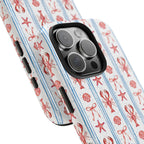 Coastal Lobster Stripe | Tough Phone Case