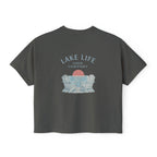 "Lake Life Good Company" Front & Back Cropped T-Shirt