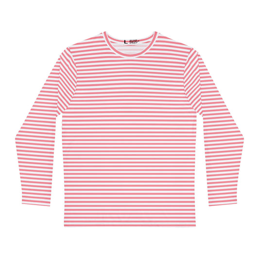 Red Striped Long Sleeve Shirt — Casual Tee