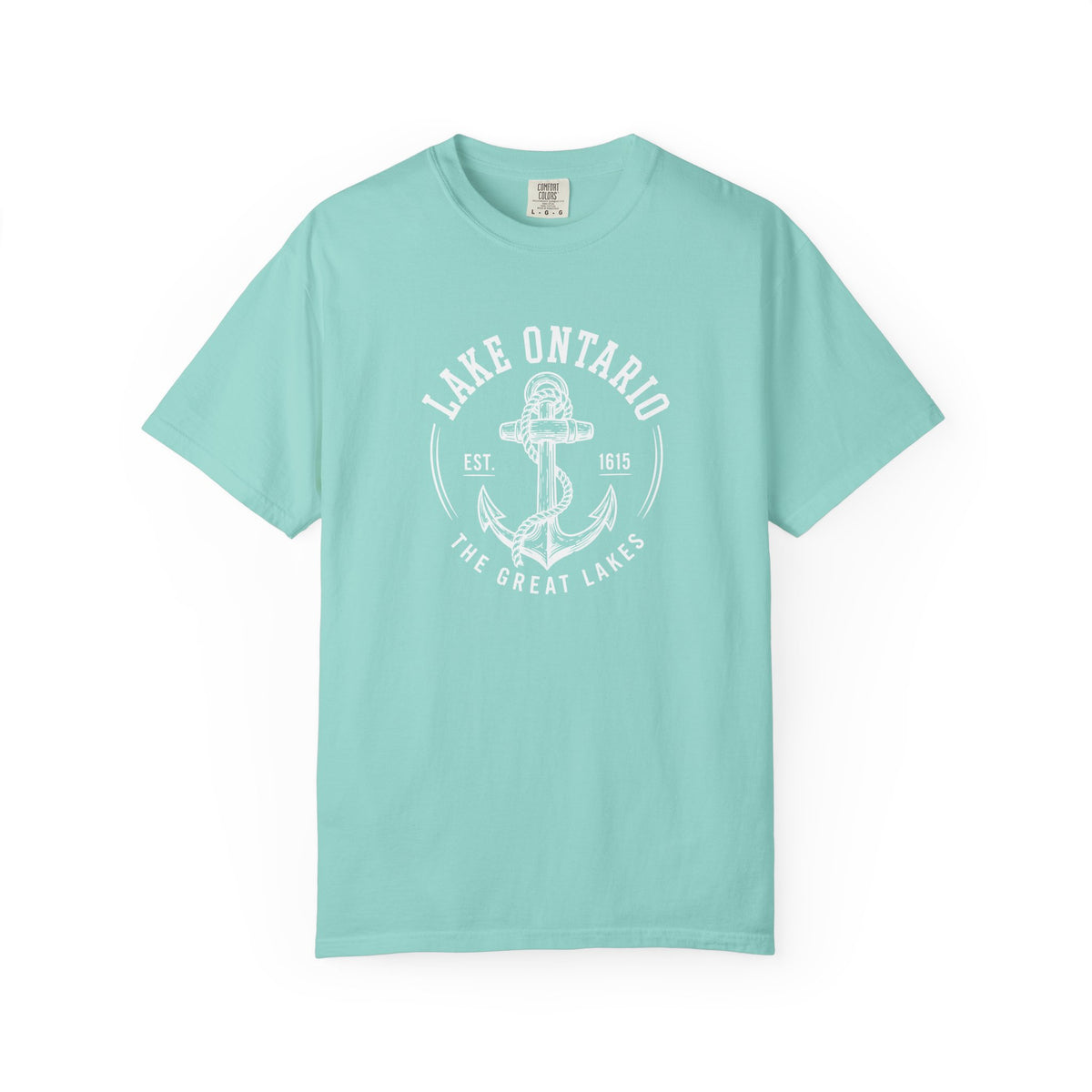 Lake Ontario Anchor Tee, Vintage Nautical Great Lakes Badge