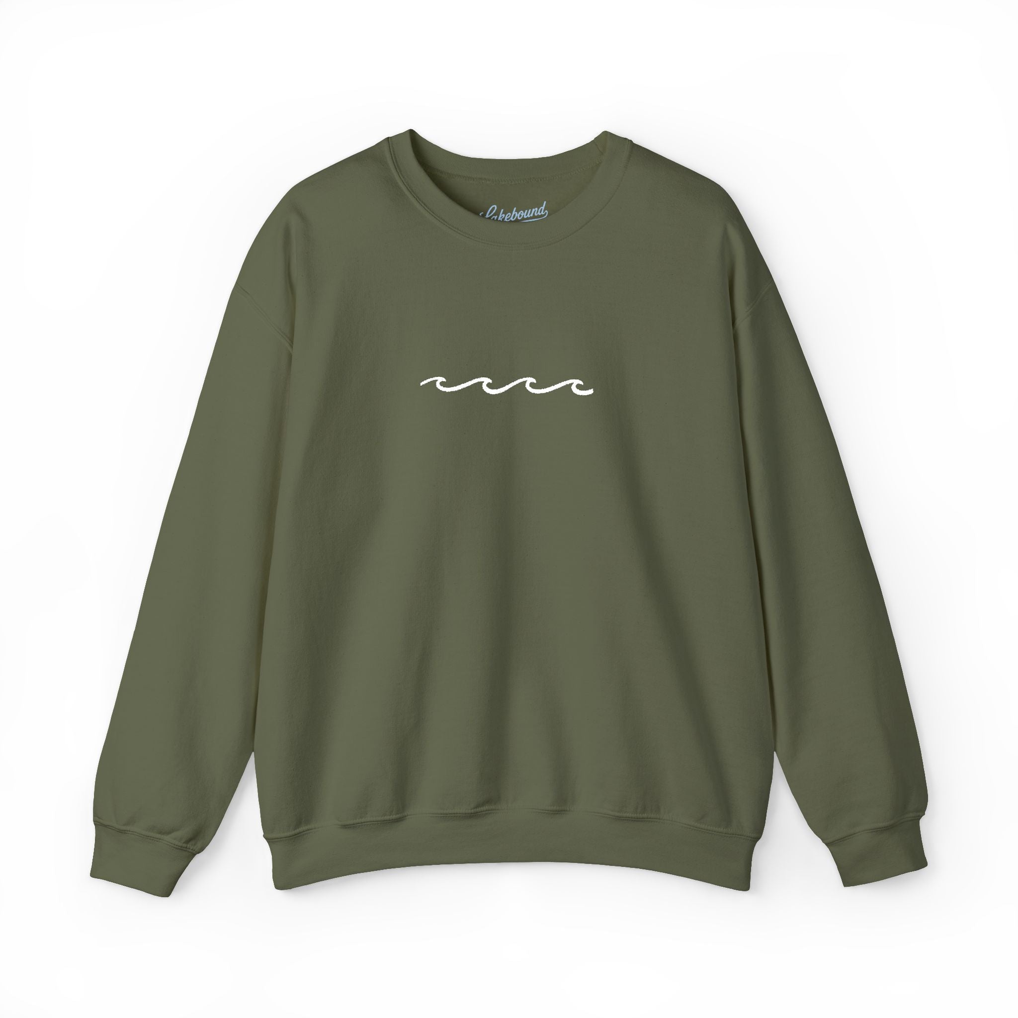 Embroidered Wave Crewneck