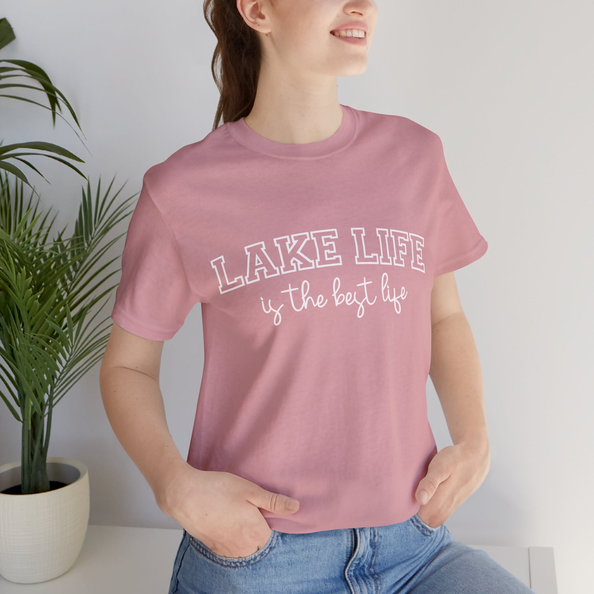 Lake Life Tee — "Lake Life is the Best Life" Casual Short Sleeve Shirt