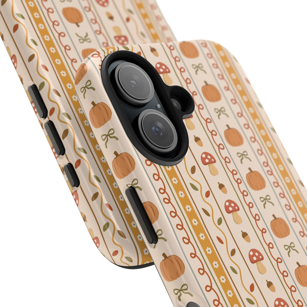 Autumn Pumpkin Striped Phone Case