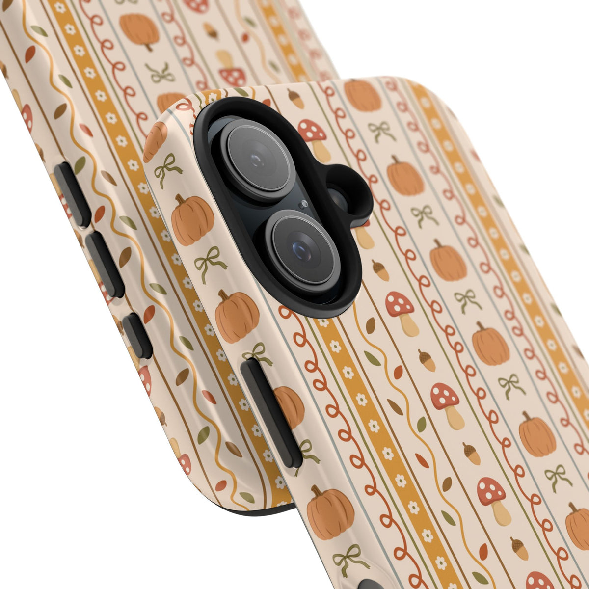 Autumn Pumpkin Striped Phone Case