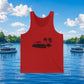 Pontoon Boat Tank Top — Lakeside Palm Shore Graphic Tank