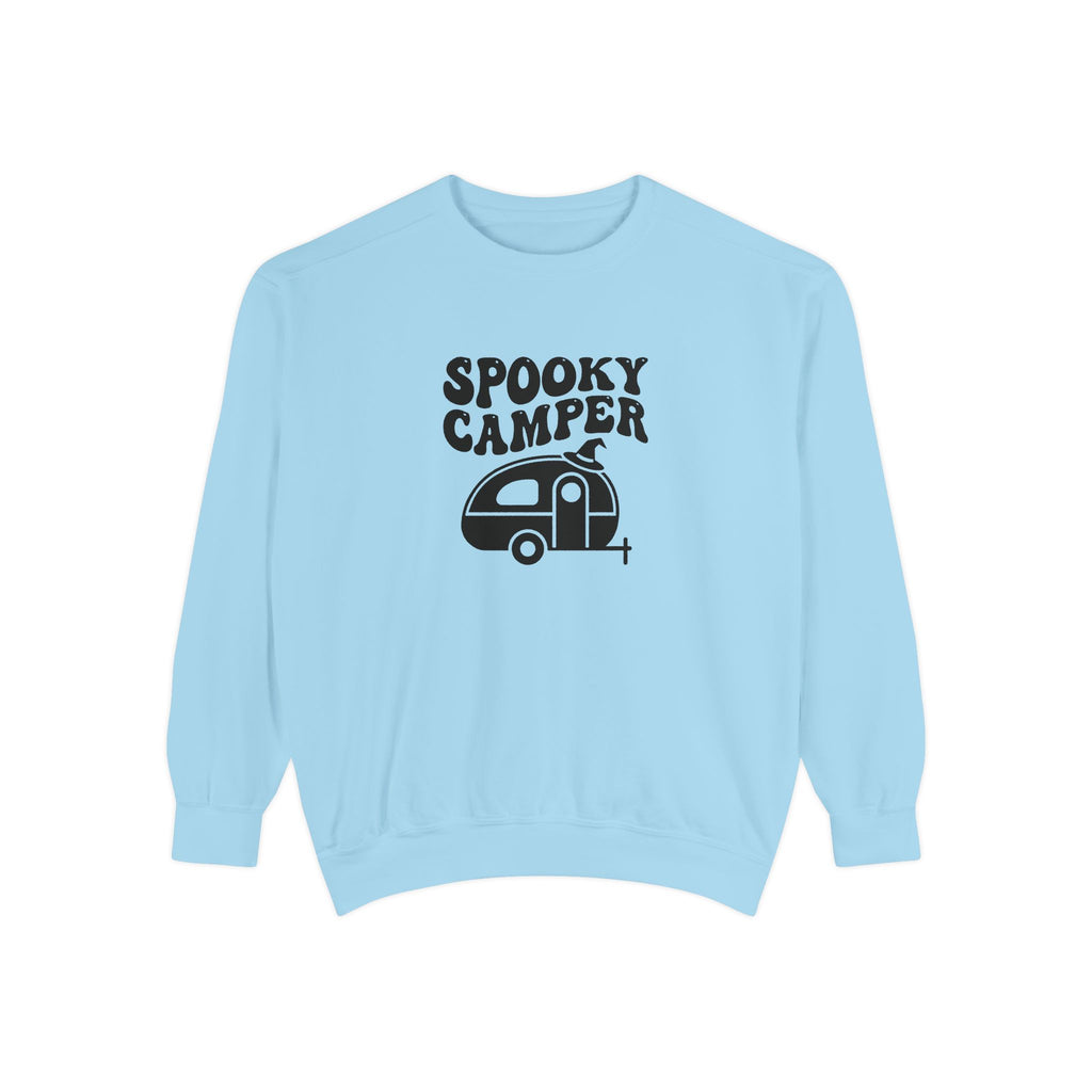 Spooky Camper Sweatshirt: Retro Trailer Halloween Pullover
