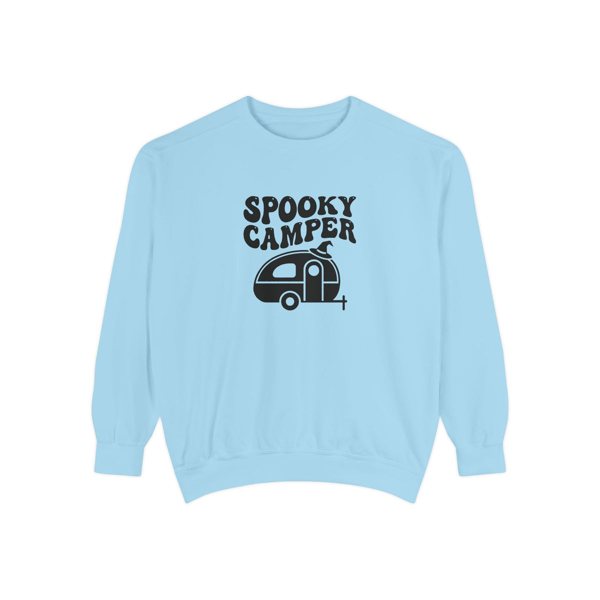 Spooky Camper Sweatshirt: Retro Trailer Halloween Pullover