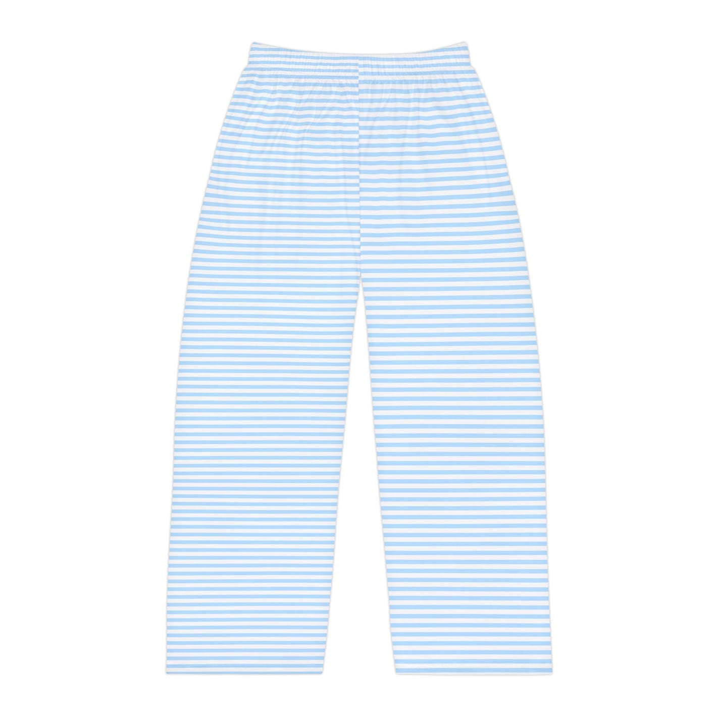 Light Blue Striped Pajama Pants — Men's Cozy Lounge Sleepwear