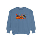 Black Cat & Pumpkin Patch Crewneck for Autumn Porch Nights