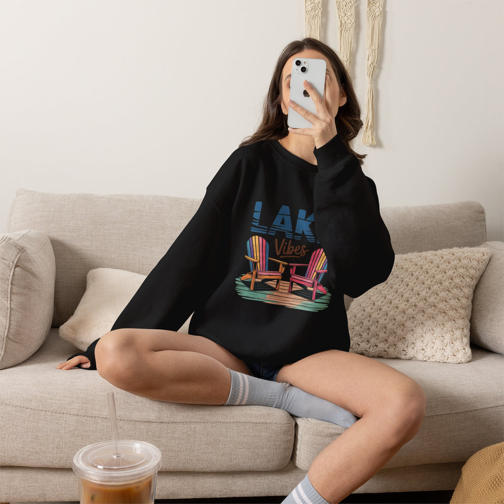 Lake Vibes Adirondack Chairs Crewneck