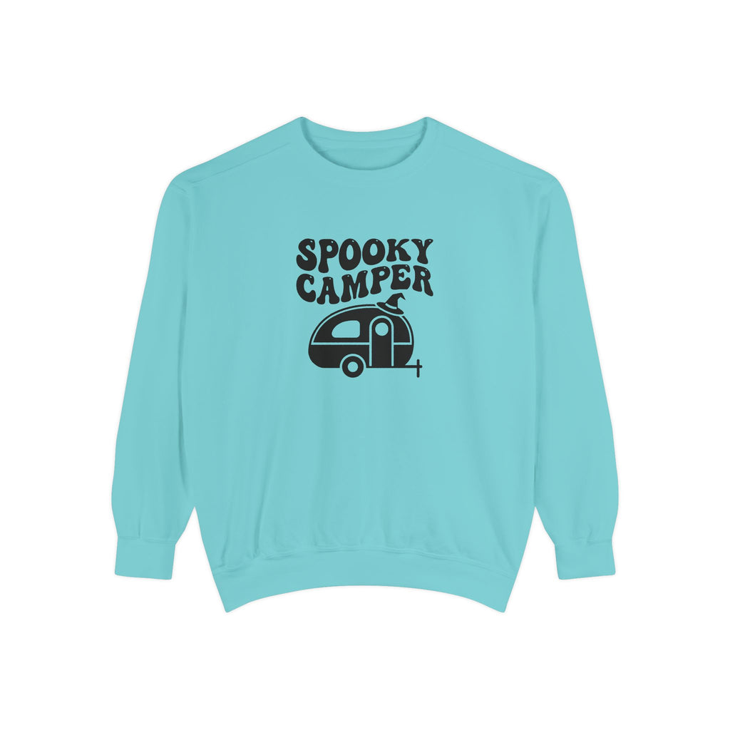 Spooky Camper Sweatshirt: Retro Trailer Halloween Pullover