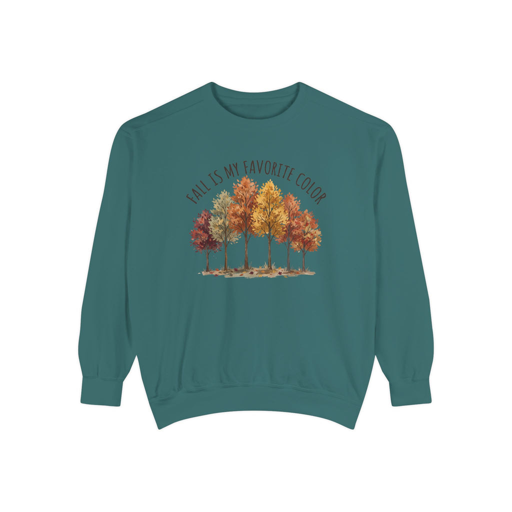 Fall Is My Favorite Color Sweatshirt - Autumn Tree Graphic Crewneck