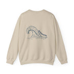 Lakebound Life Wave Front & Back Crewneck