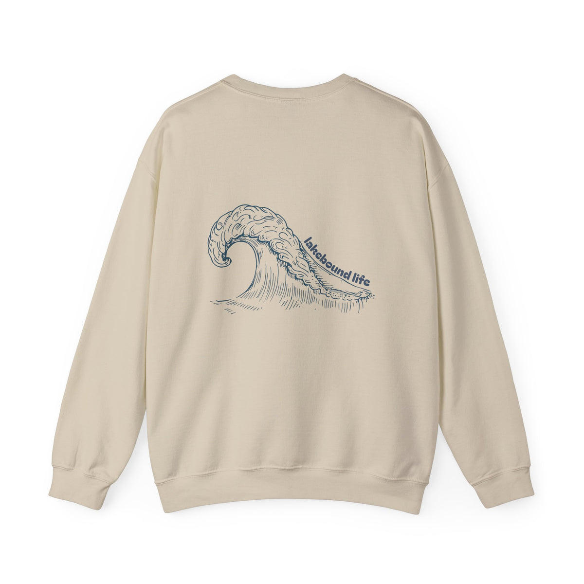 Lakebound Life Wave Front & Back Crewneck
