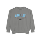Lake Life Cozy Crewneck with Embroidered Canoe Detail