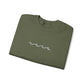Minimal Embroidered Wave - Crewneck Sweatshirt