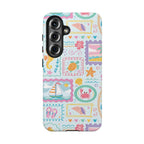 Seaside Patchwork Phone Case with Seahorses & Crabs