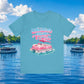 Whatever Floats Your Boat T-Shirt — Pink Pontoon Boat Graphic Tee
