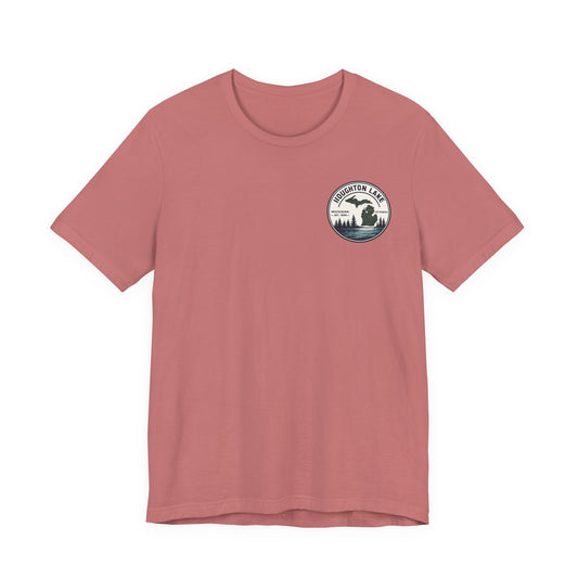 Houghton Lake Michigan Lakefront T-Shirt — Vintage State Map Tee