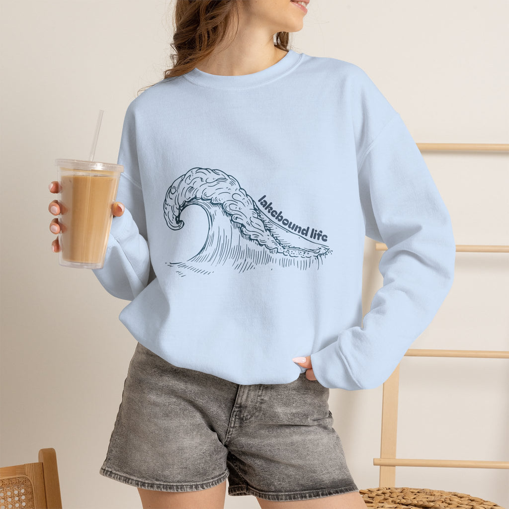 Lakebound Life Wave Crewneck