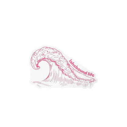 Kiss-Cut Vinyl Decal — Pink Wave "lakebound life" Sticker